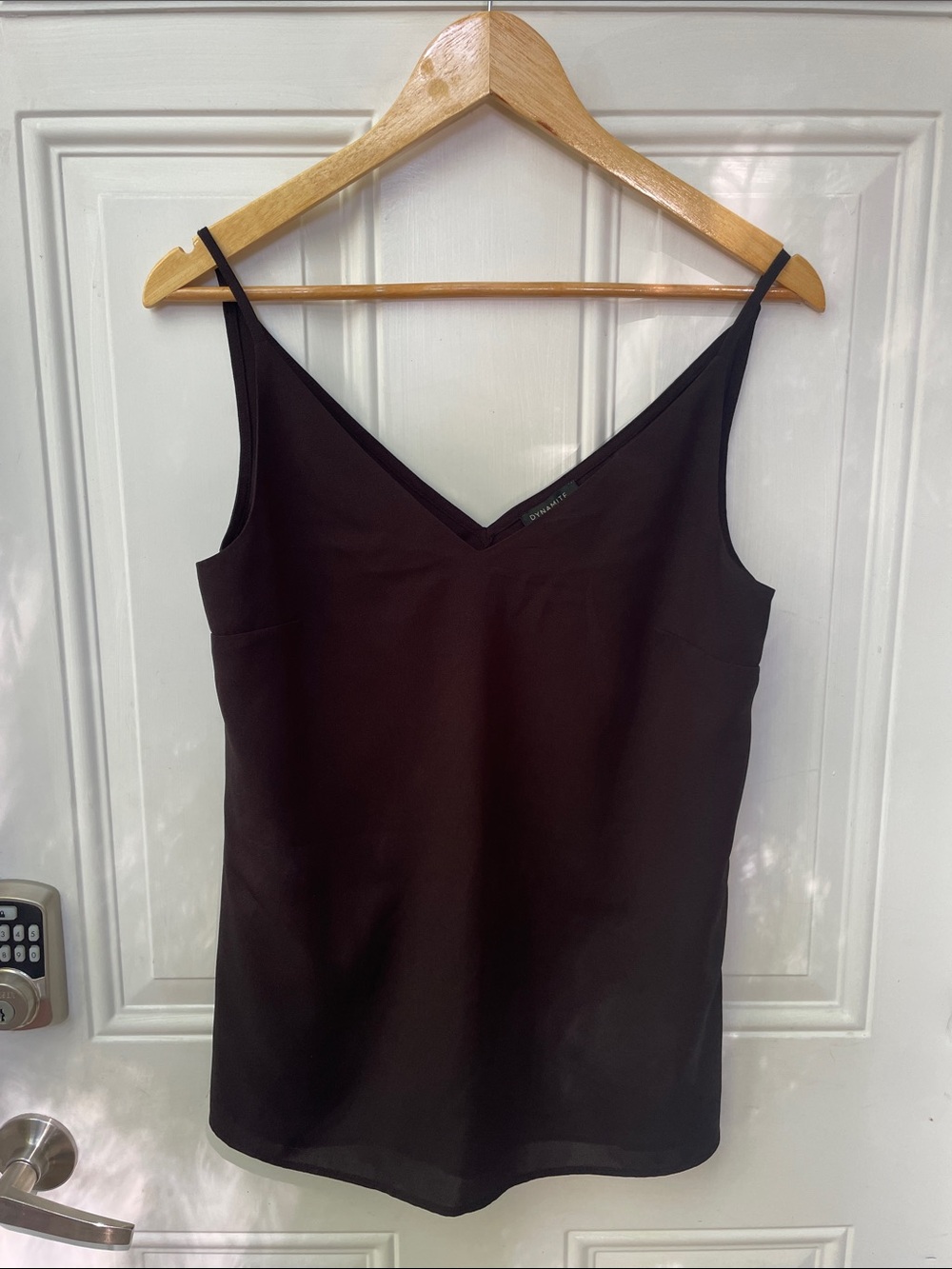 Dynamite Black V-Neck Satin Camisole